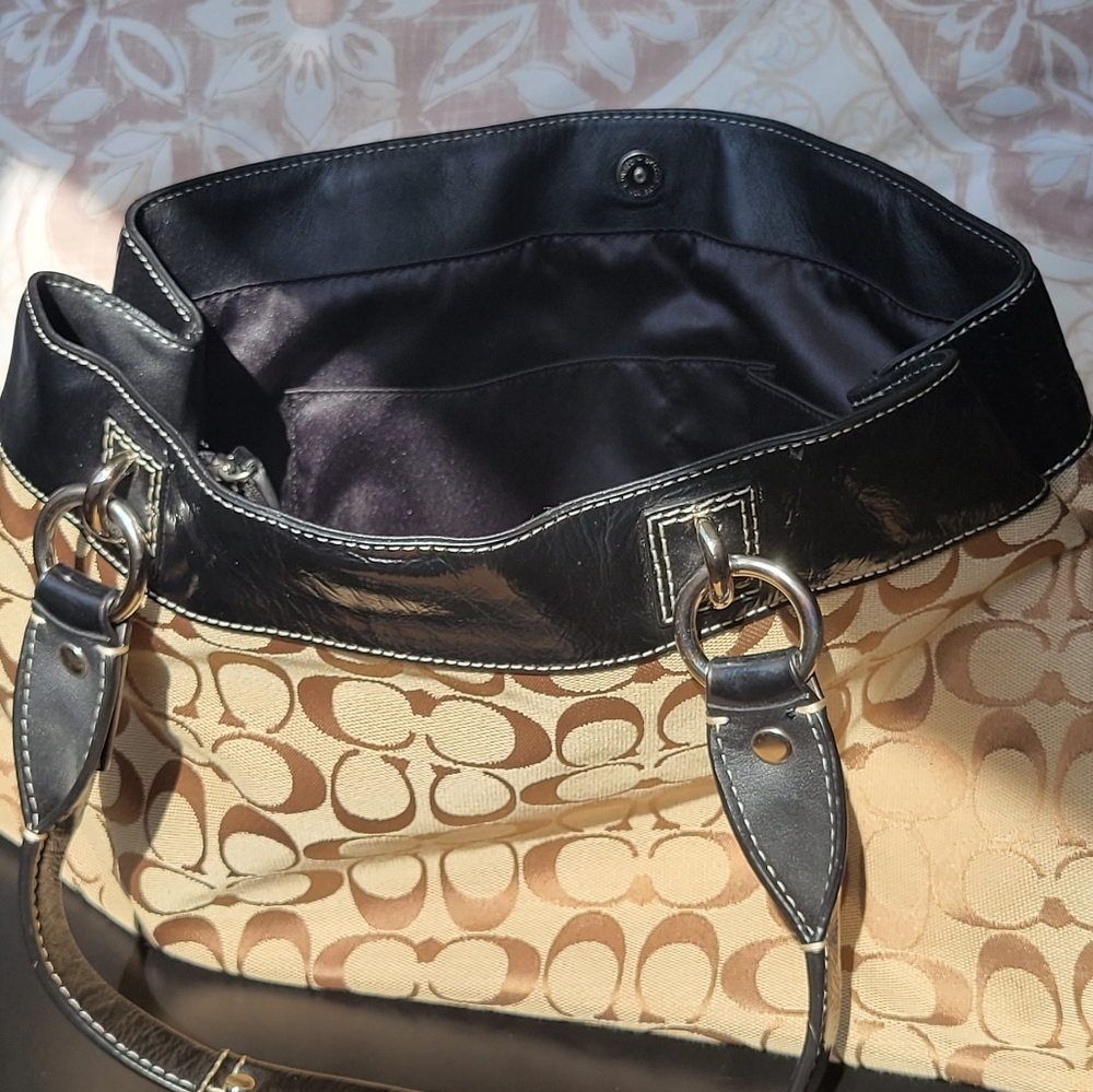 Coach Penelope Signature Printed Shoulder Purse Handbag F15533 - Picture 3 of 13